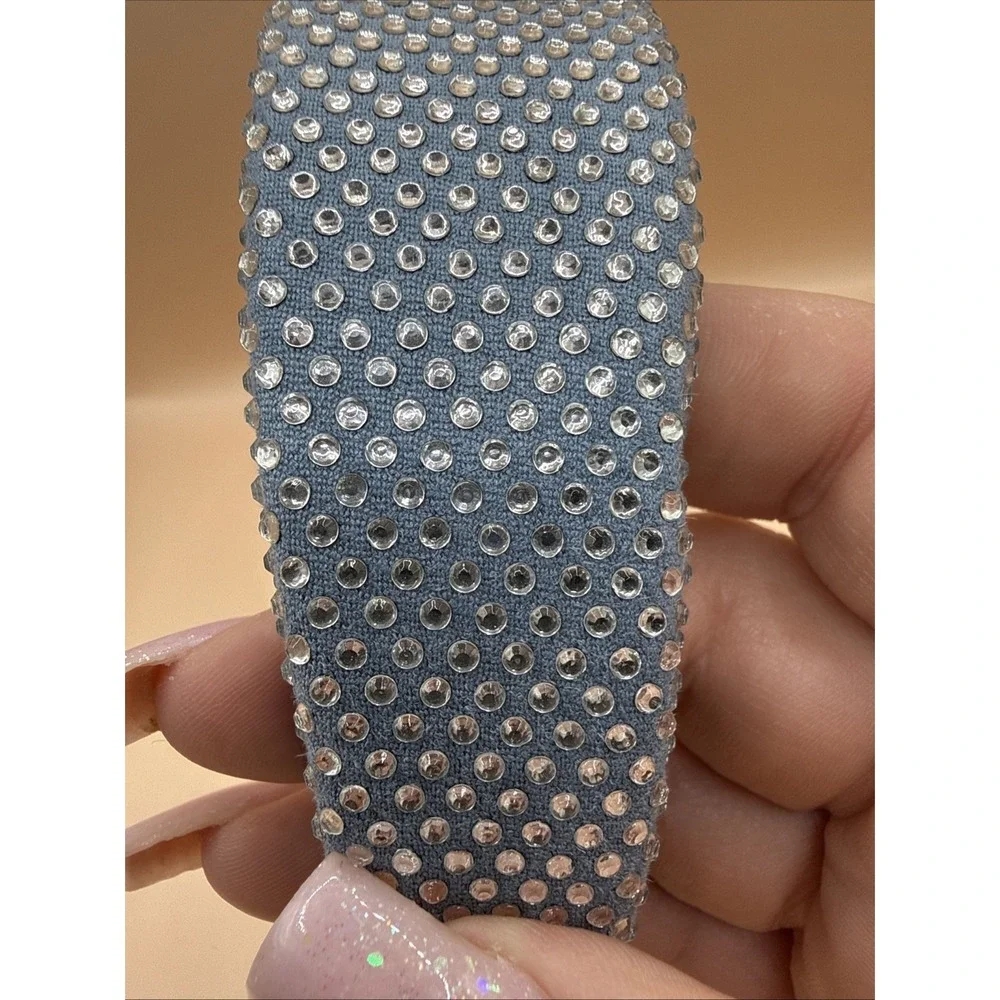 Claires Headband‎ Blue White Rhinestone Gems Hair Accessory Costume Cosplay